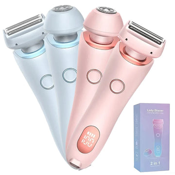 Barbeador Elétrico Feminino 2 em 1 – Aparador de Biquíni e Corpo, IPX7 à Prova d’Água