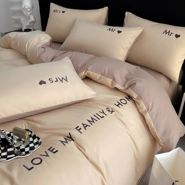 Jogo de Cama Nórdico de Luxo em Algodão Egípcio – Capa de Edredom, Lençol e Fronhas | Tamanho Twin | Roupas de Cama para 1 ou 2 Pessoas