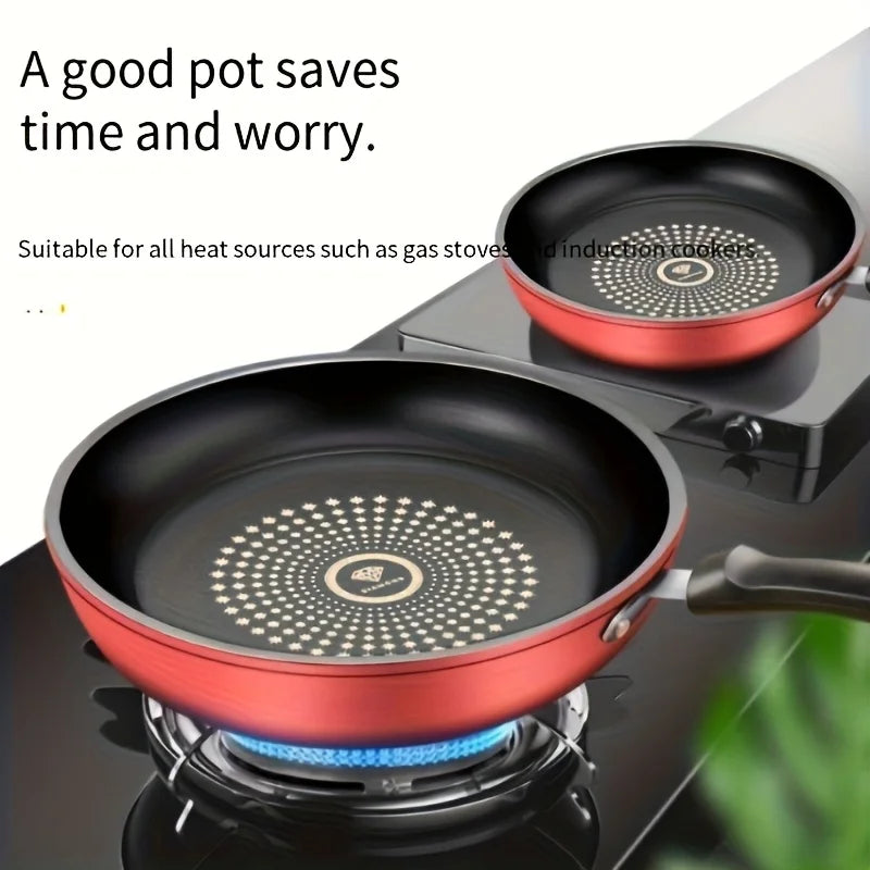 Frigideira Antiaderente de Ferro Fundido 24cm – Lavável na Lava-Louças, Cozimento Saudável com Baixa Fumaça, Ideal para Fogões a Gás e Elétricos
